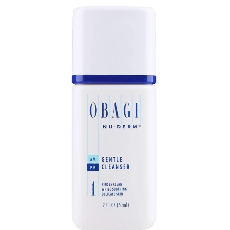 OBAGI MEDICAL Nu-Derm Gentle Cleanser | Švelnus valomasis priemonė kelioniniame dydyje, 60 ml