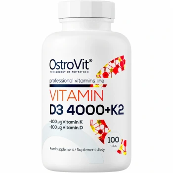 OstroVit Vitamin D3 4000 IU + K2 | D3 и K2 витамин 100 таблеток