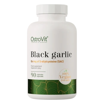 OstroVit Black Garlic VEGE | Fermentuotas Juodosios Česnako Sultys 400 mg 90 kapsulių