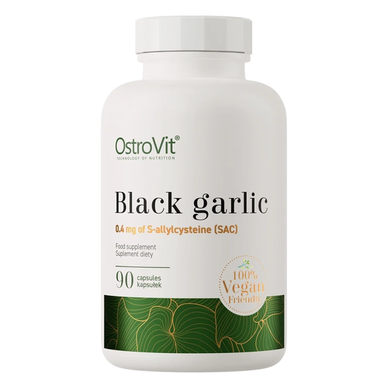OstroVit Black Garlic VEGE | Fermentuotas Juodosios Česnako Sultys 400 mg 90 kapsulių