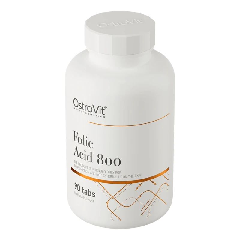 OstroVit Folic Acid | Folio rūgštis B9 vitaminas 90 tablečių
