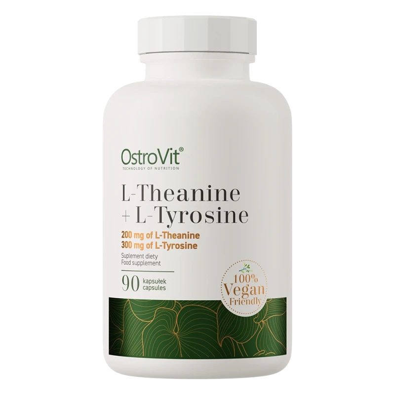 OstroVit L-Theanine + L-Tyrosine | L-теанин 200 мг + L-тирозин 400 мг 90 капсул VEGE