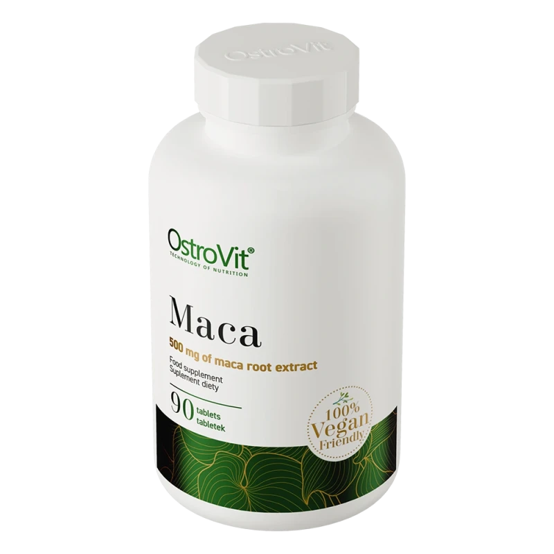 OstroVit Maca VEGE | Maka šaknies ekstraktas 500 mg 90 tablečių