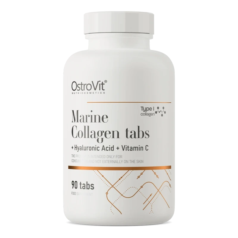 OstroVit Marine Collagen + Hyaluronic Acid + Vitamin C | Jūrų kolagenas + Hialurono rūgštis 90 tablečių
