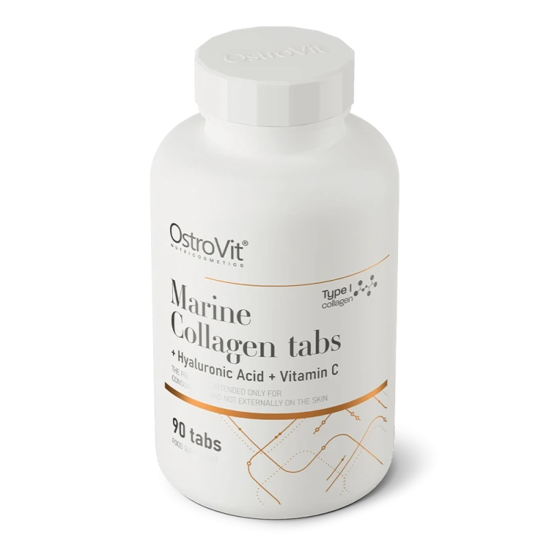 OstroVit Marine Collagen + Hyaluronic Acid + Vitamin C | Jūrų kolagenas + Hialurono rūgštis 90 tablečių
