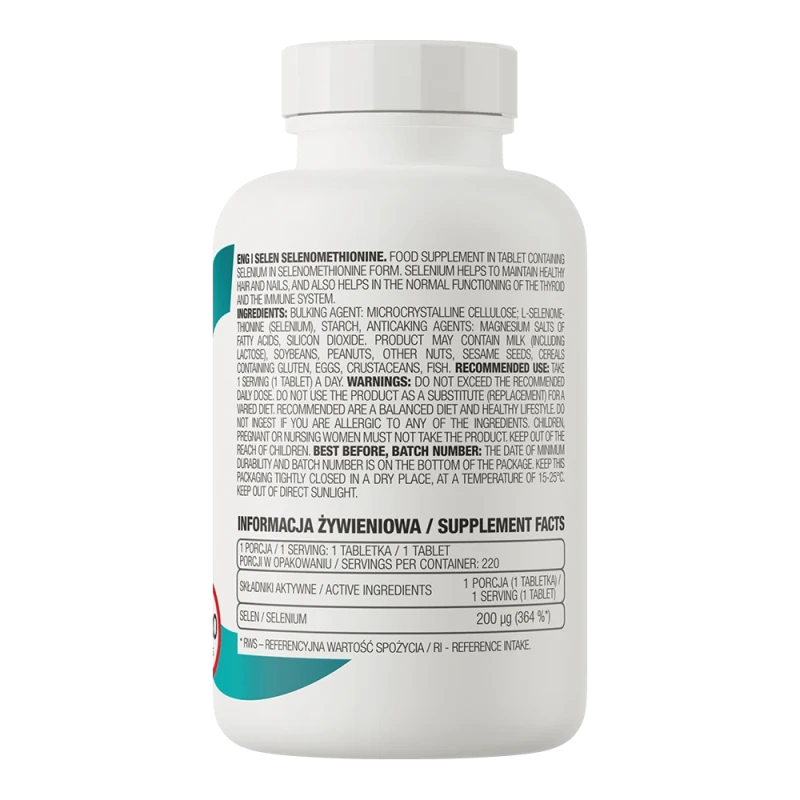 OstroVit Selenium | Selenas 200 µg 220 tablečių