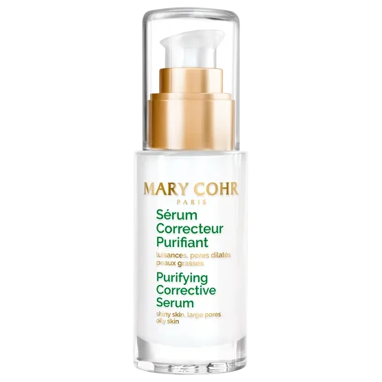 Mary Cohr Purifying Corrective Serum | Valomas ir reguliuojančios seborėją veikiantis veido serumas riebią odą ir išsiplėtusias poras 30 ml