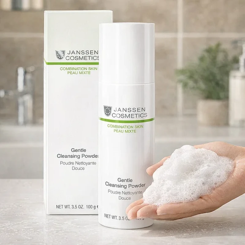Janssen Cosmetics Gentle Cleansing Powder | Valomas pudra mišriai odai, 100 g