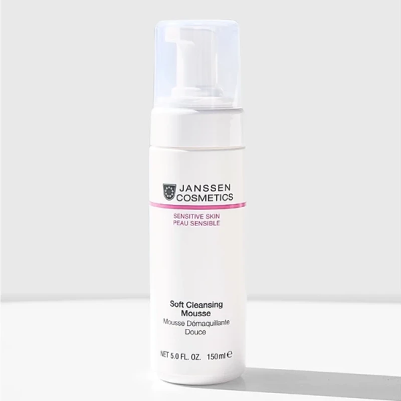 Janssen Cosmetics Soft Cleansing Mousse | Švelnios valomosios putos jautriai odai, 150 ml