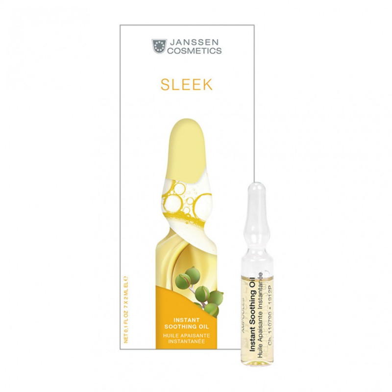 Janssen SLEEK Instant Soothing Oil | Успокаивающие ампулы с маслом для чувствительной кожи 7 x 2 ml