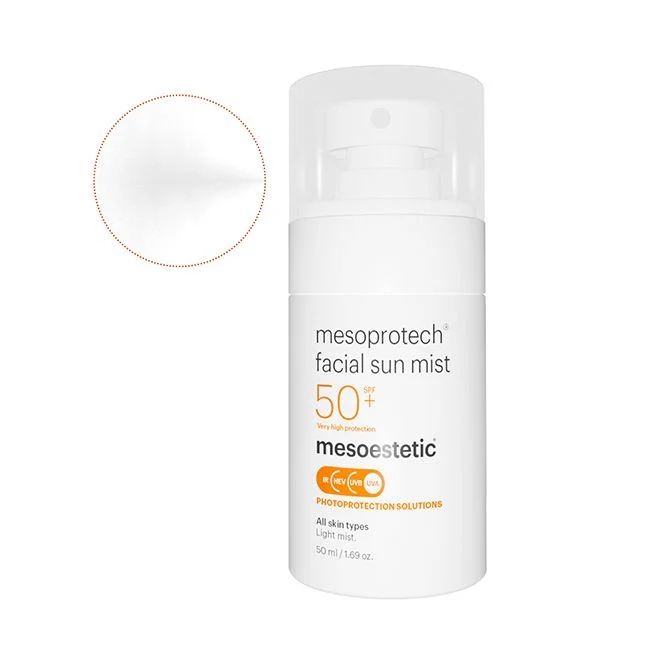Mesoestetic mesoprotech® Facial Sun Mist SPF 50+ | Антивозрастной солнцезащитный спрей для лица 50 мл