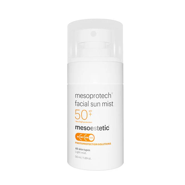 Mesoestetic mesoprotech® Facial Sun Mist SPF 50+ | Антивозрастной солнцезащитный спрей для лица 50 мл