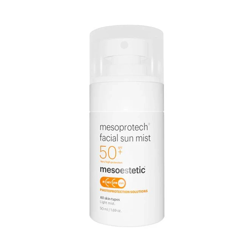 Mesoestetic mesoprotech® facial sun mist SPF 50+ | Priešraukšlinis veido saulės purškalas SPF 50+ 50 ml