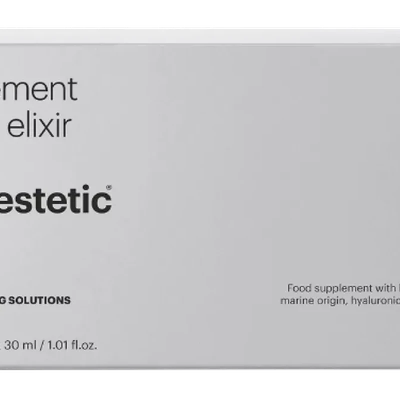 Mesoestetic age element® firming elixir | Maisto papildas su hidrolizuotu jūros kolagenu ir hialurono rūgštimi 6 × 30 ml
