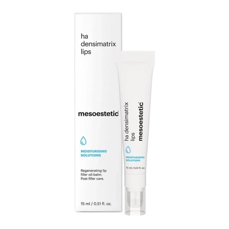 Mesoestetic ha densimatrix lips | Drėkinamasis ir apimtį suteikiantis lūpų balzamas-aliejus su hialurono rūgštimi 15 ml