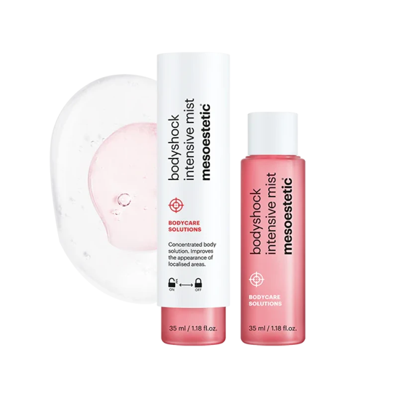 Mesoestetic bodyshock® intensive mist | Intensyvus dvifazis kūno koncentratas vietiniams riebalų kaupimams ir celiulito požymių mažinimui 2 × 35 ml