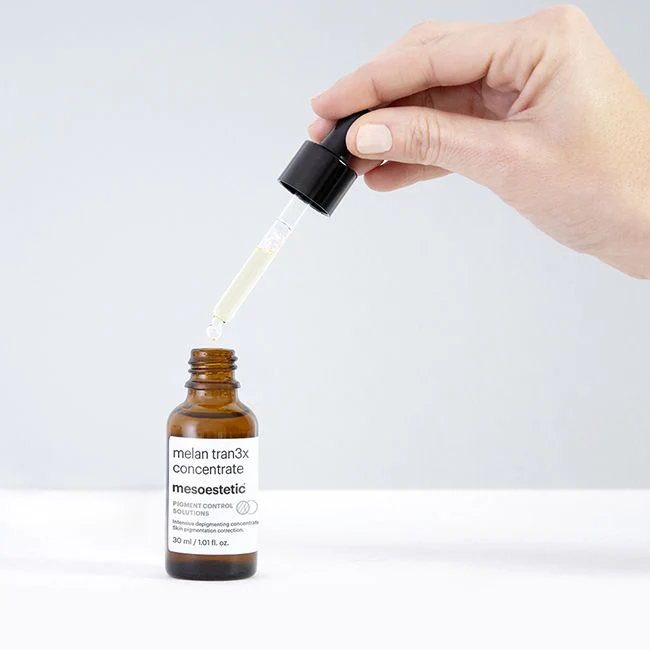 Mesoestetic melan tran3x concentrate | Интенсивная антипигментная сыворотка с транексамовой кислотой 30 мл
