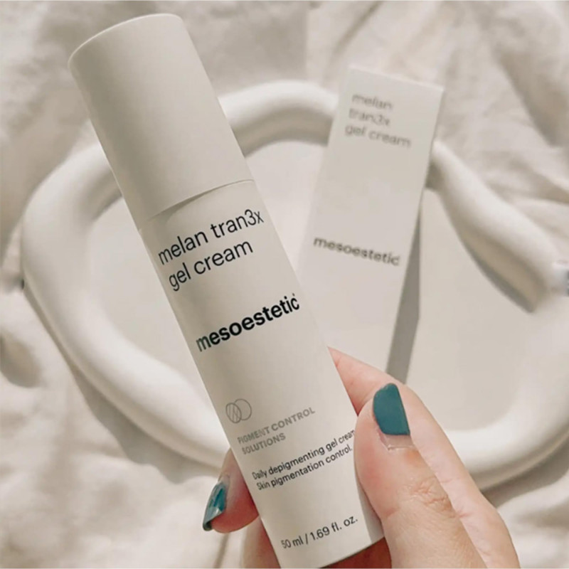 Mesoestetic melan tran3x gel cream | Priešpigmentacinis gelis-kremas su traneksamo rūgštimi 50 ml