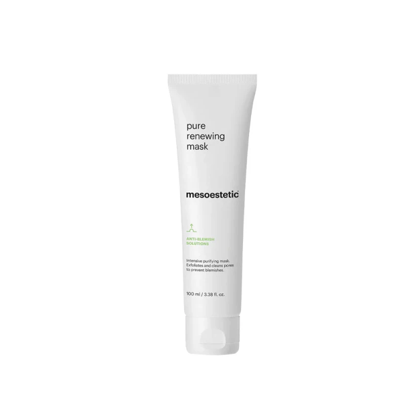 Mesoestetic pure renewing mask | Intensyviai valanti veido kaukė riebiai ir spuoguotai odai 100 ml