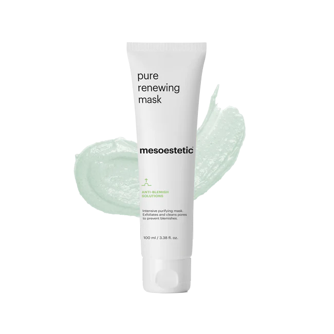Mesoestetic pure renewing mask | Intensyviai valanti veido kaukė riebiai ir spuoguotai odai 100 ml