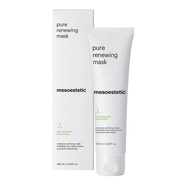 Mesoestetic pure renewing mask | Intensyviai valanti veido kaukė riebiai ir spuoguotai odai 100 ml