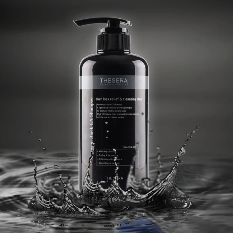 Thesera Rootension Black Ex Shampoo | Мощный шампунь против выпадения волос 500 мл