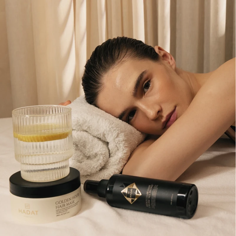 HADAT Molecular Hair Cream “ALL IN ONE” | Paliekantis Plaukus Nešalinantis Kremo-Spurkstukas 200 ml