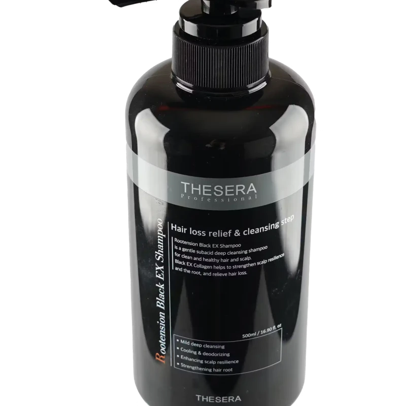 Thesera Rootension Black Ex Shampoo | Мощный шампунь против выпадения волос 500 мл