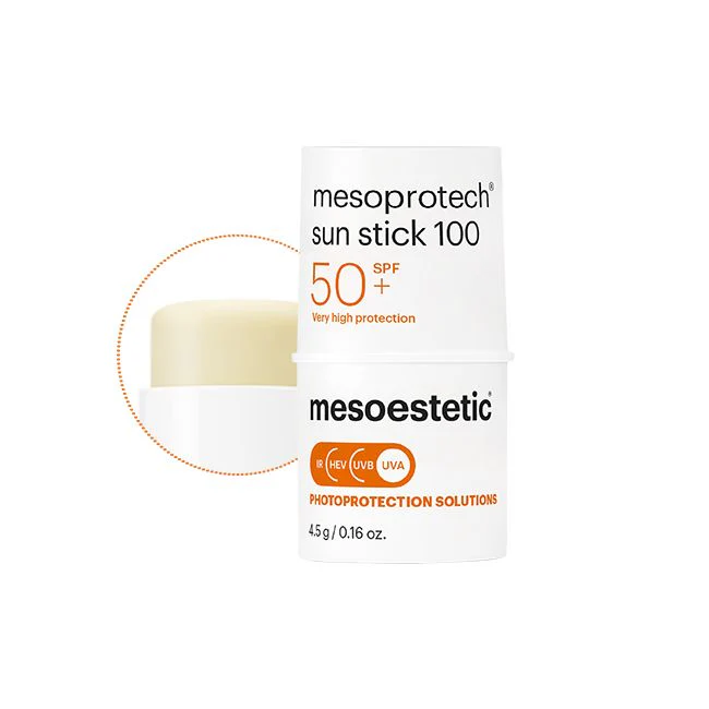 Mesoestetic mesoprotech® sun stick 100 | SPF 50+ солнцезащитный стик для чувствительных зон 4,5 г