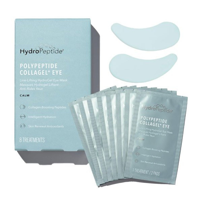 HydroPeptide PolyPeptide Collagel+ (Eye) | Atkuriamoji ir Stangrinanti Akių Srities Hidrogelio Kaukė 8 vnt.