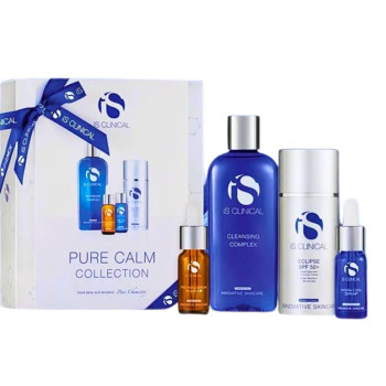 iS Clinical Pure Calm Collection | Raminantis ir odos komfortą atkuriantis veido priežiūros rinkinys