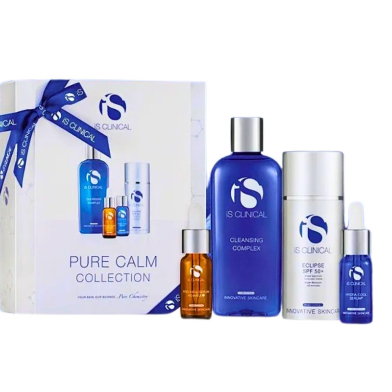 iS Clinical Pure Calm Collection | Raminantis ir odos komfortą atkuriantis veido priežiūros rinkinys