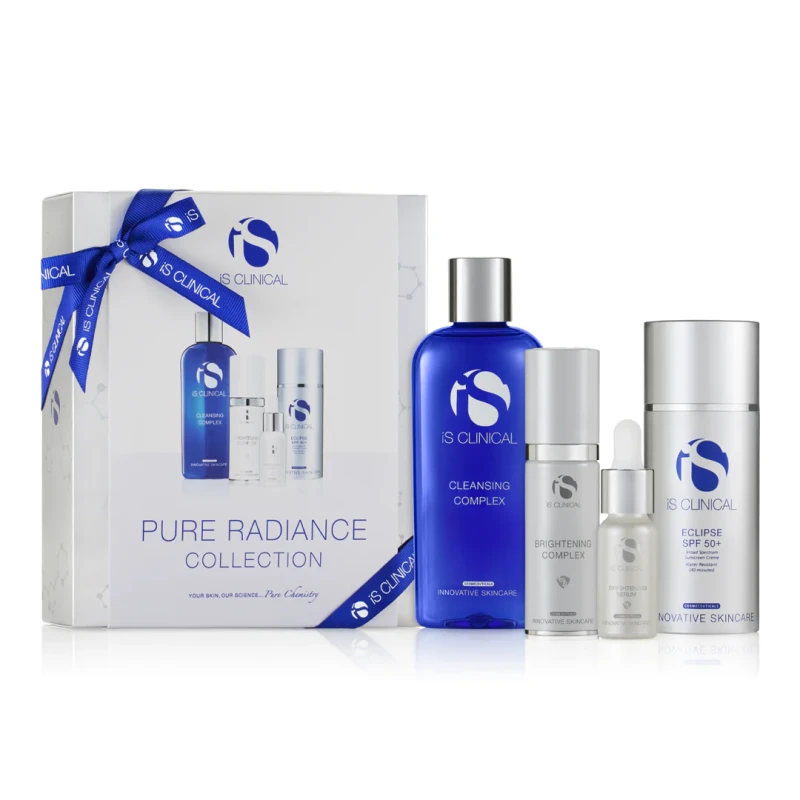 iS Clinical Pure Radiance Collection | Šviesinanti veido priežiūros priemonių rinkinys tolygesnei odos spalvai