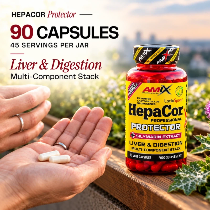 AmixPro HepaCOR Protector | Kepenų sveikatai 90 kapsulių