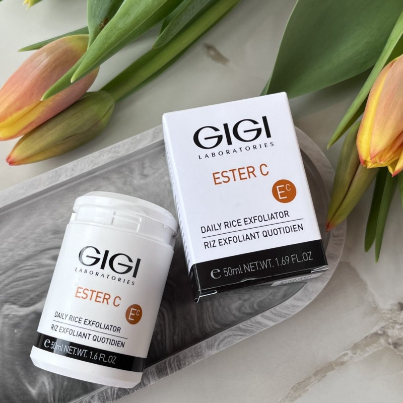 GIGI Ester C Rice Exfoliator | Enzimų miltelių šveitiklis su C vitaminu 50 ml
