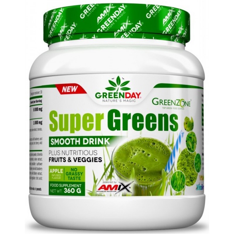 Amix Super Greens Smooth Drink | Žaliasis kokteilis 360 g