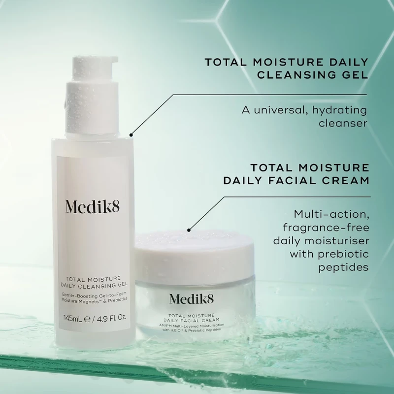Medik8 Total Moisture Daily Cleansing Gel | Drėkinamasis valomasis gelis odos barjero palaikymui 145 ml