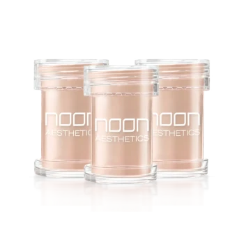NOON Brush & Go Refill Pack SPF50 | Mineralinis SPF pudros užpildymas visiems odos tipams, šviesus atspalvis 01, 3 × 5 ml