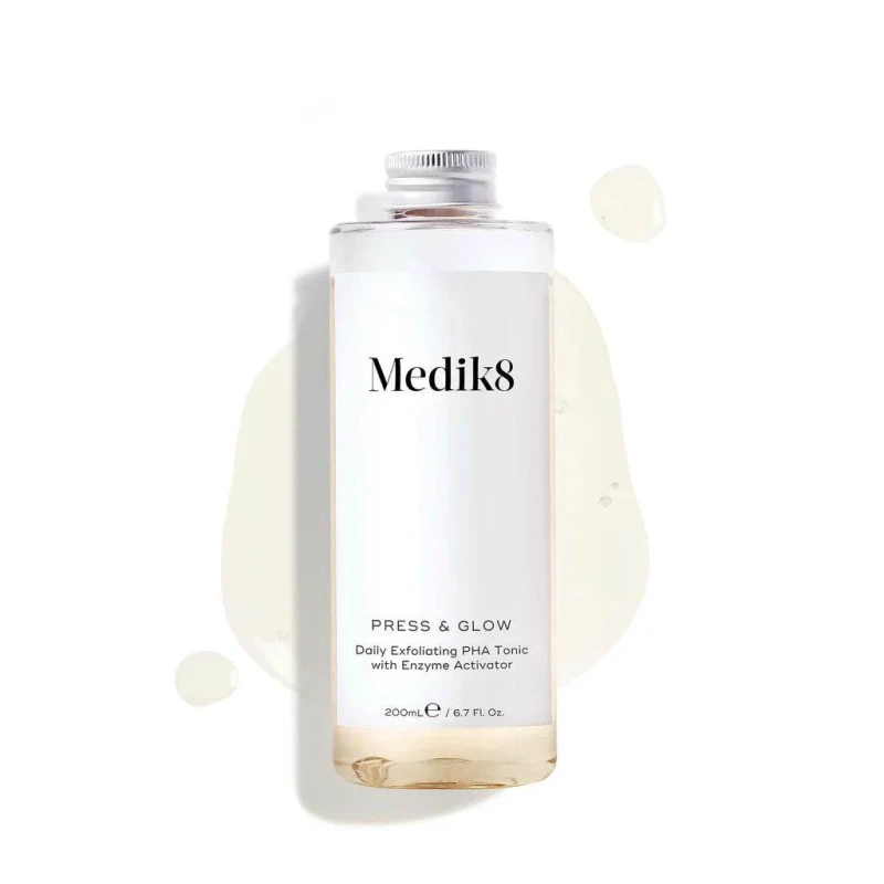 Medik8 Press & Glow Refill | Pildomas PHA tonikas odos spindesiui 200 ml