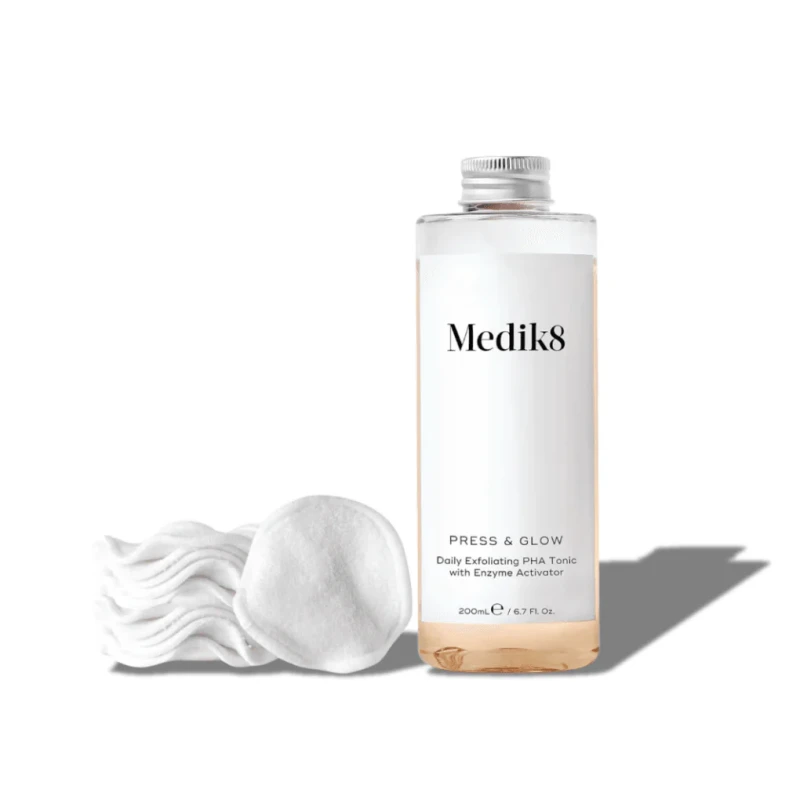 Medik8 Press & Glow Refill | Pildomas PHA tonikas odos spindesiui 200 ml