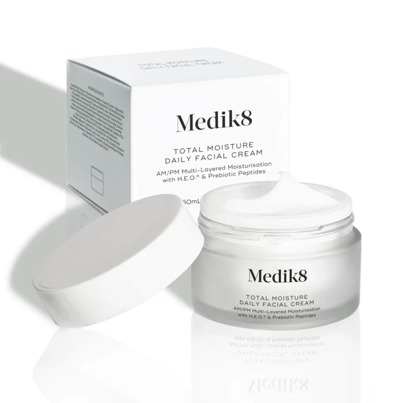 Medik8 Total Moisture Daily Facial Cream | Drėkinamasis kasdieninis veido kremas su prebiotiniais peptidais 50 ml
