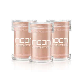 NOON Brush & Go papildymas SPF50 | Mineralinis SPF pudros užpildymas visiems odos tipams, vidutinė spalva 02, 3 × 5 ml
