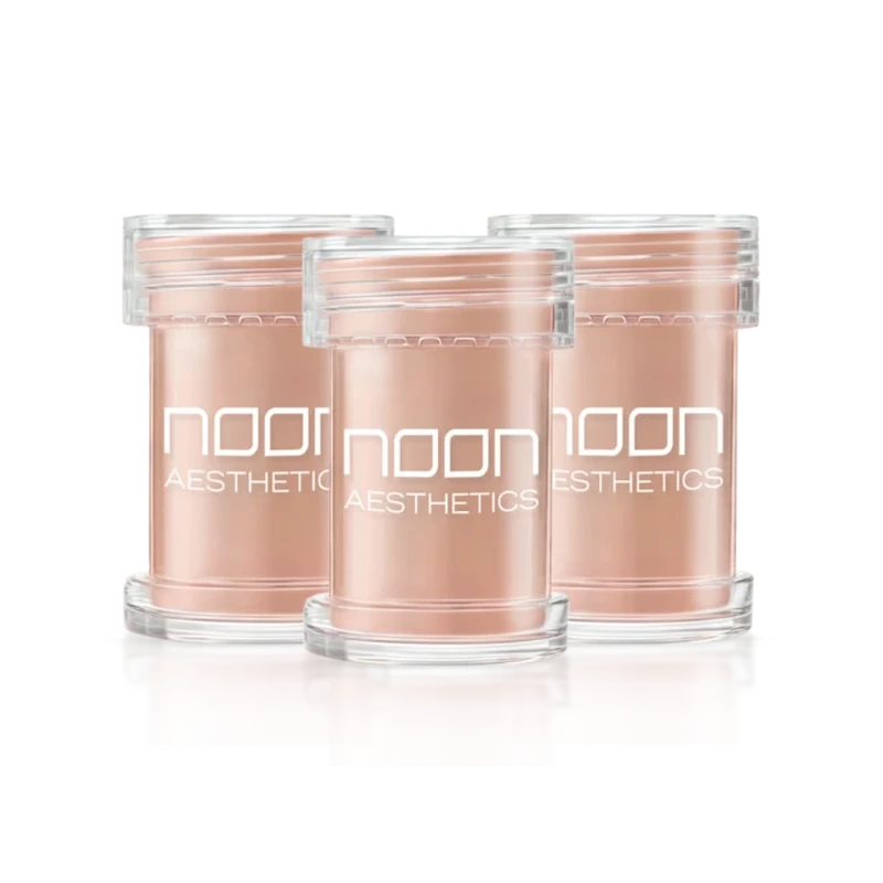 NOON Brush & Go papildījums SPF50 | Mineralinis SPF pudros įdėklas riebiai ir probleminei odai, vidutinis atspalvis 02, 3 × 5 ml