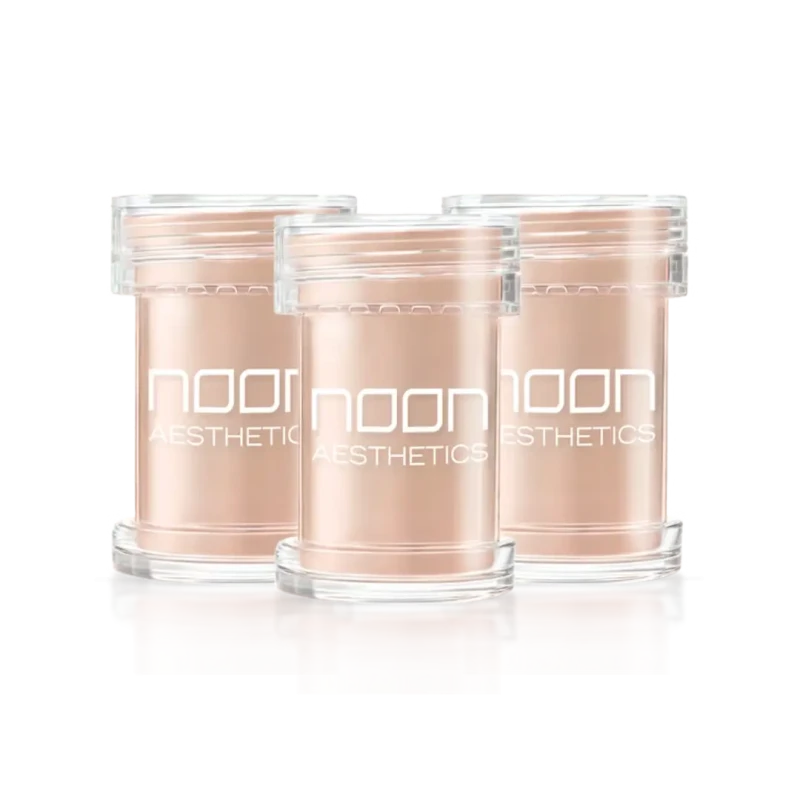 NOON Brush & Go papildymas SPF50 | Mineralinio SPF pudros įdėklas riebiai ir probleminiai odai, šviesus atspalvis 01, 3 × 5 ml