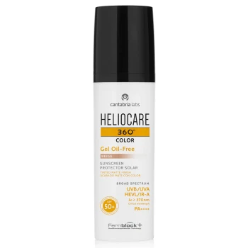 HELIOCARE 360° Gel Oil-Free SPF50+ | Saulės apsaugos gelis riebiai odai su tonu (Beige), 50 ml