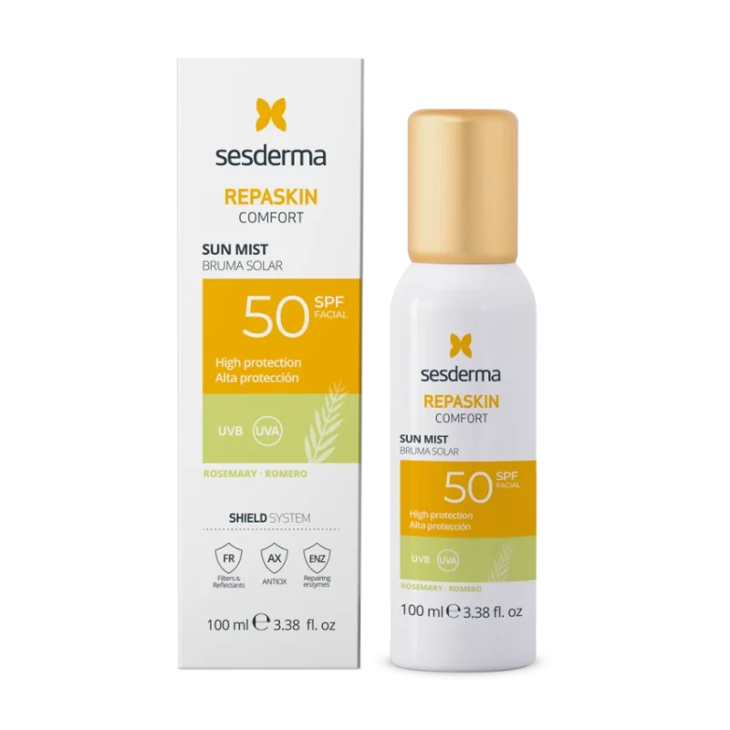 Sesderma Repaskin Comfort Sun Mist Rosemary SPF50 | Защитный солнцезащитный спрей с ароматом розмарина и SPF50 100 мл