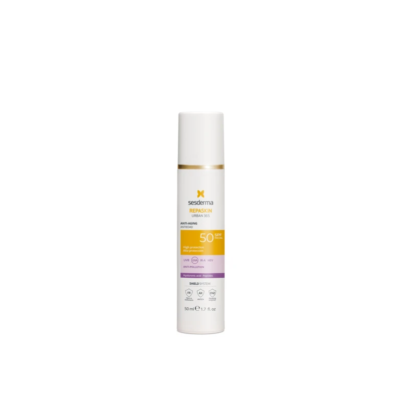 Sesderma Repaskin Urban 365 Anti-Aging SPF50 | Atkuriantis veido apsauginis kremas nuo saulės SPF50 50 ml