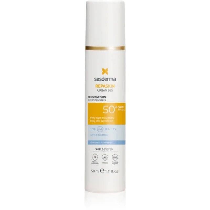 Sesderma Repaskin Urban 365 Sensitive SPF50 | Veido apsauginis kremas jautriai odai SPF50 50 ml