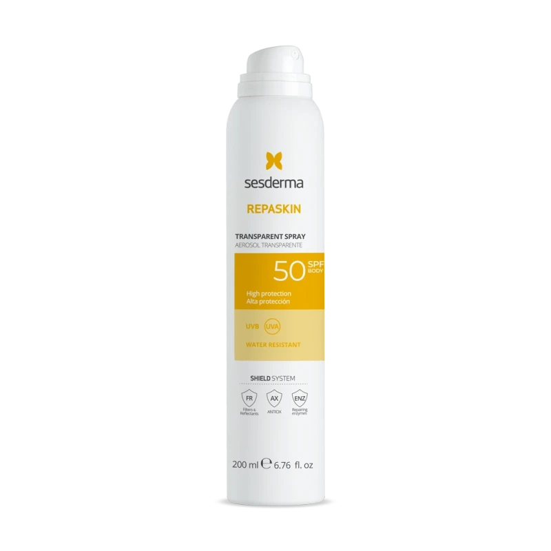 Sesderma Repaskin Transparent Spray SPF50 | Purškiamas kūno apsauga nuo saulės SPF50 200 ml