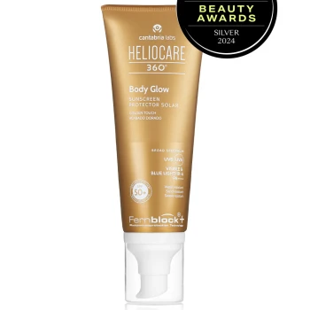 HELIOCARE 360° GLOW SPF50+ | Kūno saulės apsauga su auksiniu blizgesiu, 100 ml